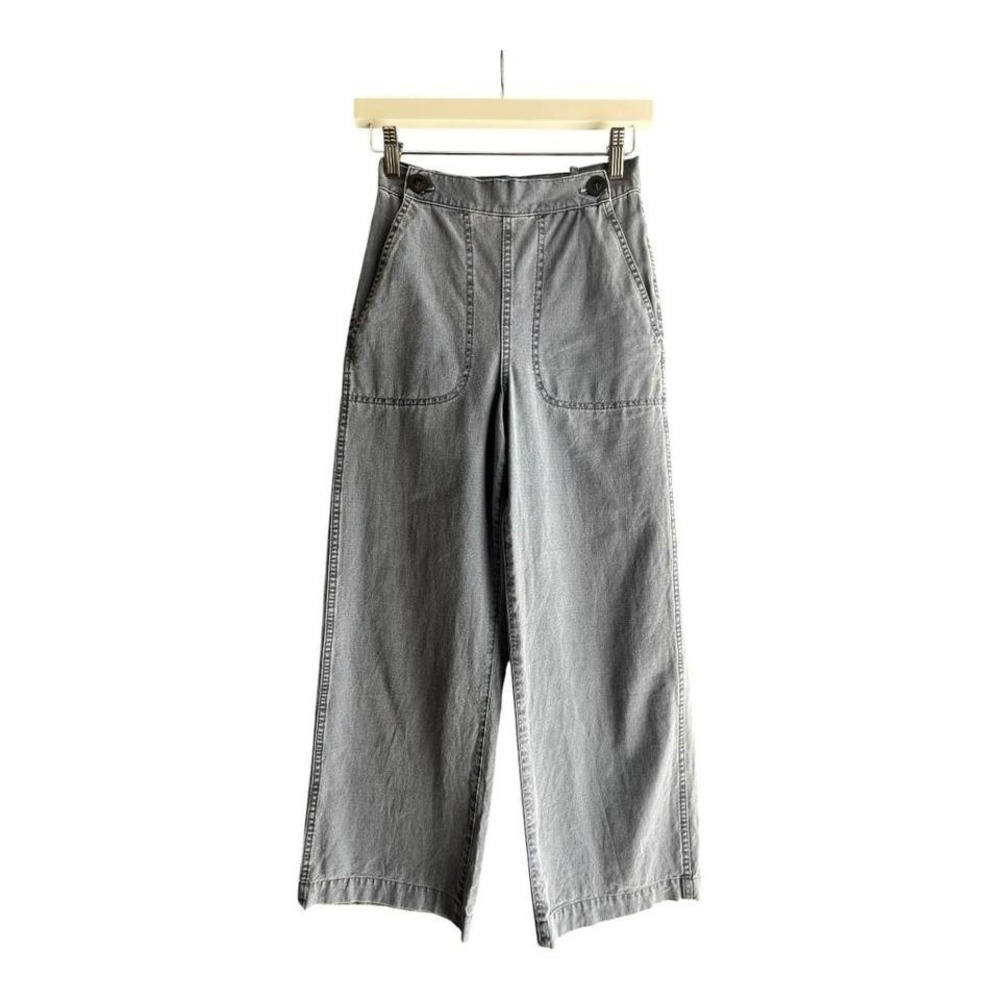 M.i.h Jeans wide leg cropped jeans XS light blue washed denim
